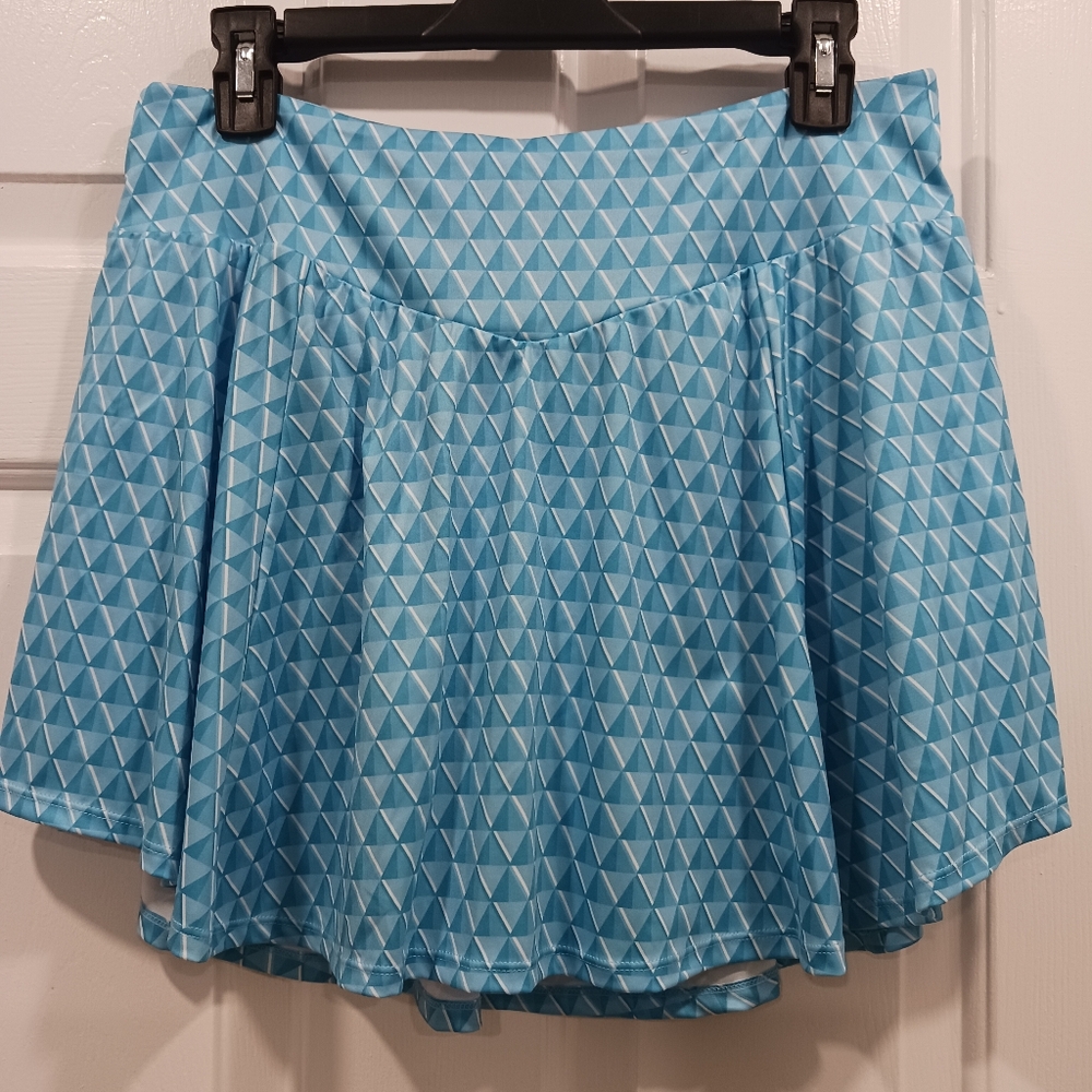 Xersion Light Blue Triangle Skater Skirt